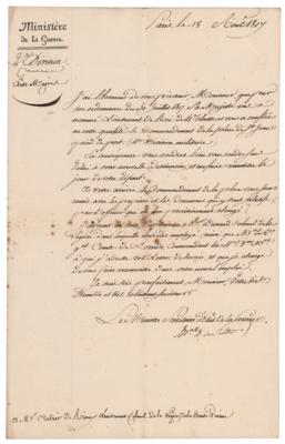 Lot #418 Henri Jacques Guillaume Clarke Document Signed