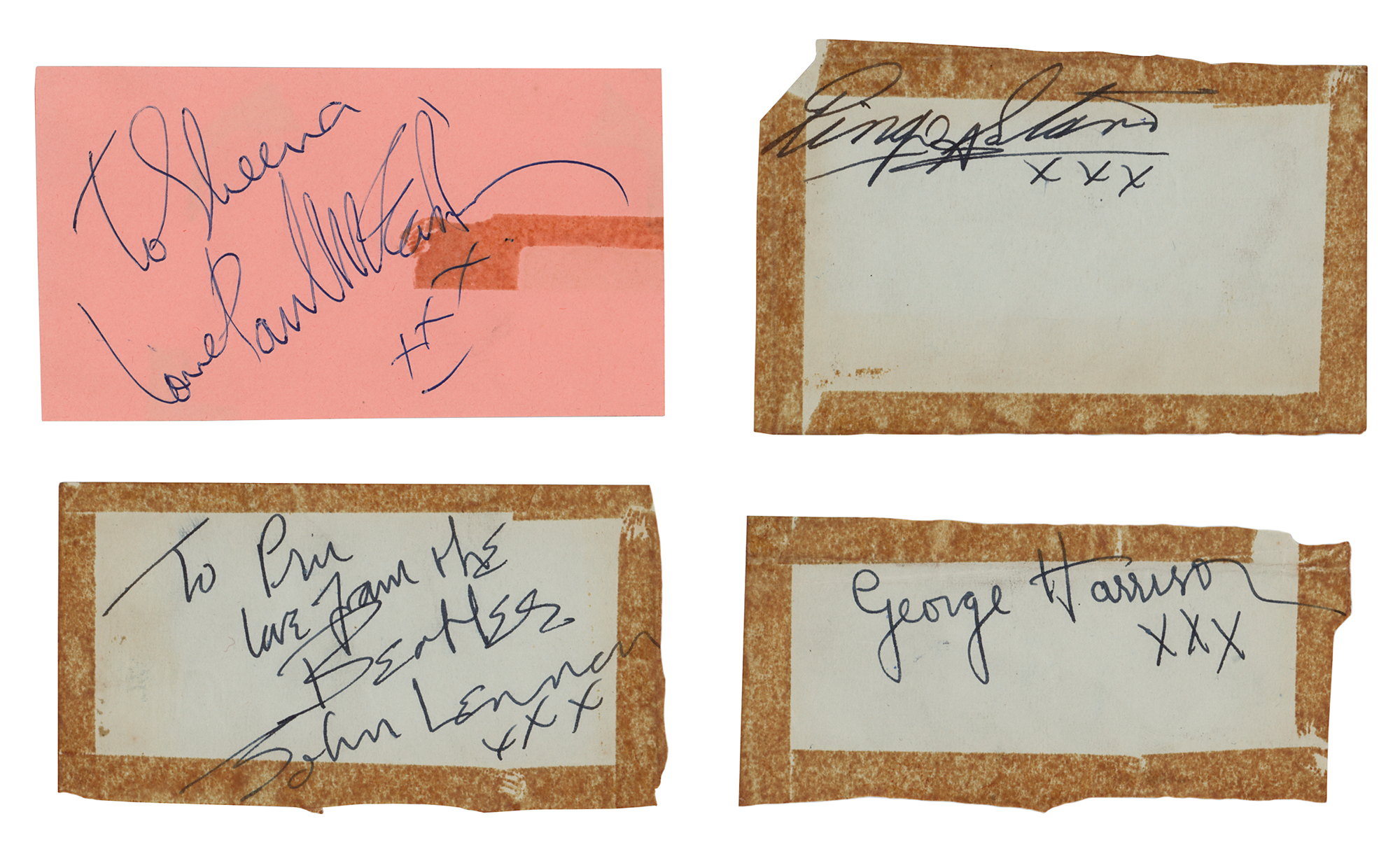 Lot #691 Beatles Signatures