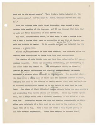 Lot #213 Howard Carter Hand-Annotated Chapter Typescript for The Tomb of Tutankhamun - Image 3