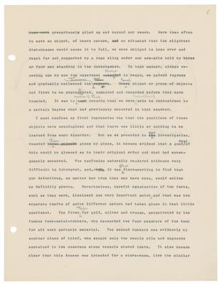 Lot #213 Howard Carter Hand-Annotated Chapter Typescript for The Tomb of Tutankhamun - Image 5