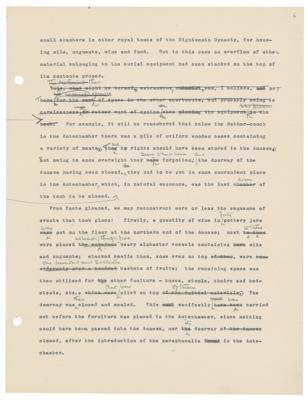 Lot #213 Howard Carter Hand-Annotated Chapter Typescript for The Tomb of Tutankhamun - Image 7