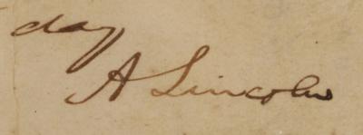 Lot #26 Abraham Lincoln Autograph Document Signed - Image 3