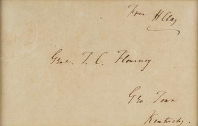 Lot #265 Henry Clay Signed Free Frank - Image 2