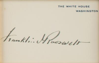 Lot #146 Franklin D. Roosevelt Signed White House Card as President - Image 2