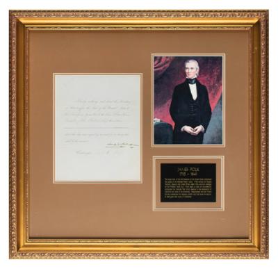 Lot #18 James K. Polk Document Signed as President - Image 1