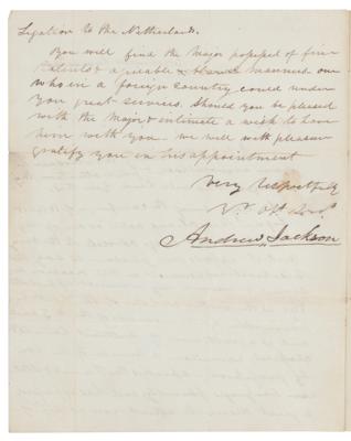 Lot #11 Andrew Jackson Letter Signed as President - Image 2