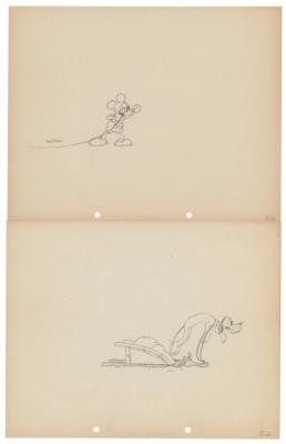 Lot #1062 Mickey and Pluto production drawings from The Klondike Kid - Image 1