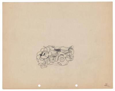 Lot #1068 Mickey Mouse and Donald Duck production drawing from The Dognapper - Image 1