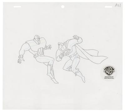 Lot #1182 Superman and Brainiac production drawing from Superman: The Animated Series