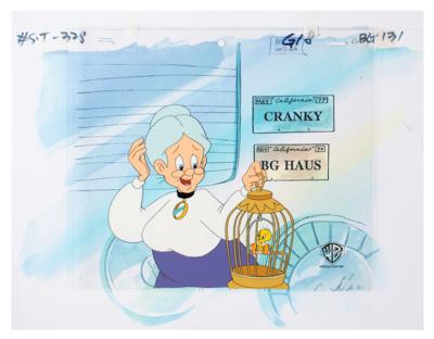 Lot #1179 Granny and Tweety Bird production cel from The Sylvester and Tweety Mysteries - Image 1