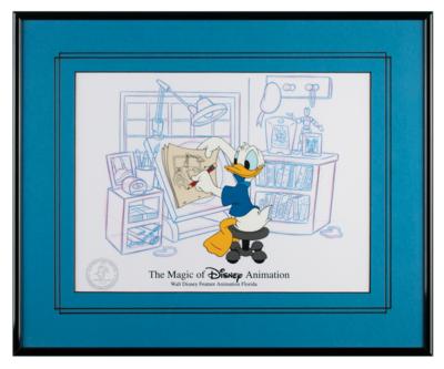 Lot #1154 65 Years with Donald Duck limited edition cel from the Disney-MGM Studios Theme Park - Image 2