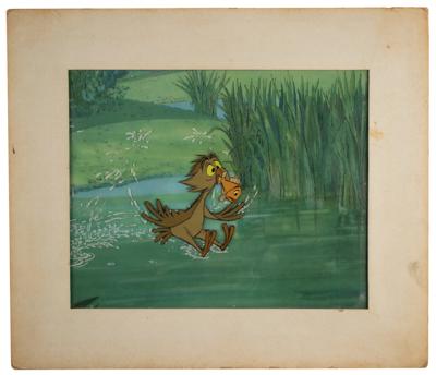 Lot #1132 Archimedes and Wart production cels from The Sword in the Stone - Image 1