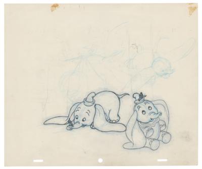 Lot #1138 Dumbo and Timothy Q. Mouse production publicity model drawings from a Disney cartoon or commercial - Image 1