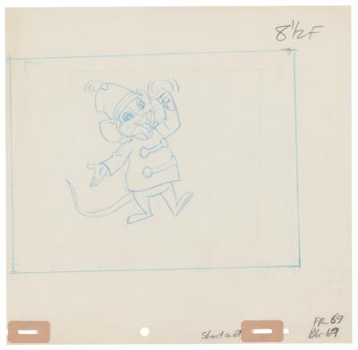 Lot #1139 Timothy Q. Mouse production layout drawing from a Dumbo cartoon - Image 1