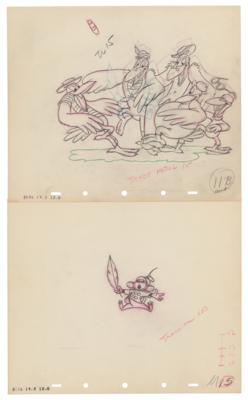 Lot #1108 Timothy Q. Mouse and Crows production drawings from Dumbo