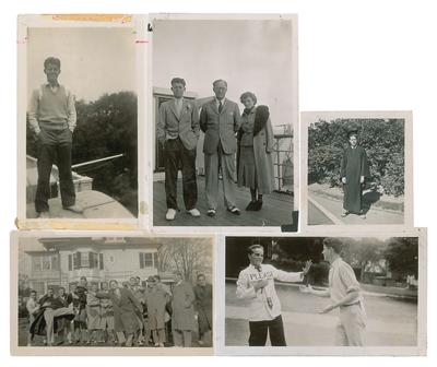 Lot #57 John F. Kennedy (5) Early Candid Photographs from His Personal Scrapbook