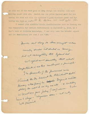 Lot #44 John F. Kennedy Hand-Corrected Thesis Draft, Harvard Yearbook, and Signed Letter - Image 7