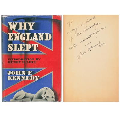Lot #45 John F. Kennedy (3) Signed Items: First Edition of Why England Slept, ALS, and TLS - Image 1