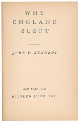 Lot #45 John F. Kennedy (3) Signed Items: First Edition of Why England Slept, ALS, and TLS - Image 4