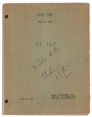 Lot #46 John F. Kennedy Signed 'Navy Log: PT 109' Shooting Script - Image 1