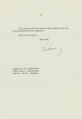 Lot #48 John F. Kennedy Typed Letter Signed as President - Image 2