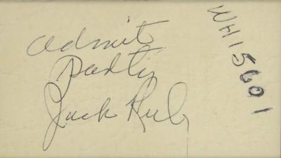 Lot #225 Jack Ruby Signed Business Card and Congratulatory Telegram - Image 2