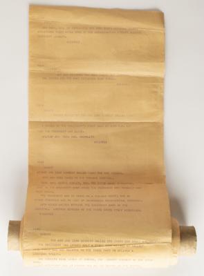 Lot #222 Kennedy Assassination: Dave Powers Eyewitness Account and UPI Teletype Roll