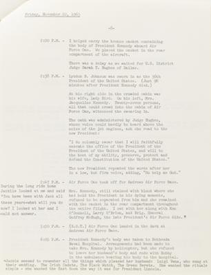 Lot #222 Kennedy Assassination: Dave Powers Eyewitness Account and UPI Teletype Roll - Image 10