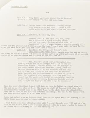 Lot #222 Kennedy Assassination: Dave Powers Eyewitness Account and UPI Teletype Roll - Image 11