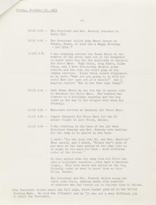 Lot #222 Kennedy Assassination: Dave Powers Eyewitness Account and UPI Teletype Roll - Image 5