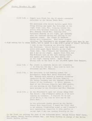 Lot #222 Kennedy Assassination: Dave Powers Eyewitness Account and UPI Teletype Roll - Image 6
