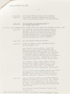 Lot #222 Kennedy Assassination: Dave Powers Eyewitness Account and UPI Teletype Roll - Image 9