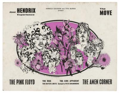 Lot #4083 Jimi Hendrix and Pink Floyd 1967 Empire Theatre Ticket Stub and Original Tour Program - Image 2