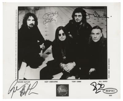 Lot #4361 Black Sabbath Signed Photograph