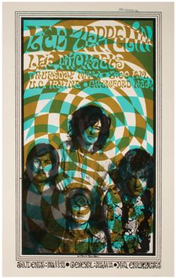 Lot #4137 Led Zeppelin 1969 Crawford Hall Poster - Image 1