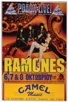Lot #4481 Ramones Signed 1994 Concert Poster