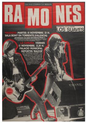Lot #4485 Ramones Original 1991 Spain Concert Poster