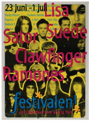 Lot #4493 Ramones Original 1995 Skelleftea Festival Poster - Image 1