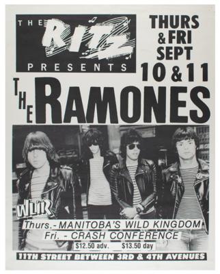 Lot #4495 Ramones Revised 1987 Ritz Poster