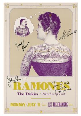 Lot #4470 Ramones Signed 1988 Fillmore Mini Poster
