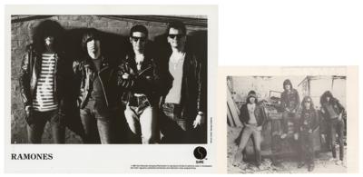 Lot #4498 Ramones Photograph and Early Press Kit Postcard - Image 1