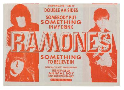 Lot #4500 Ramones Animal Boy Handbill and Pin - Image 2