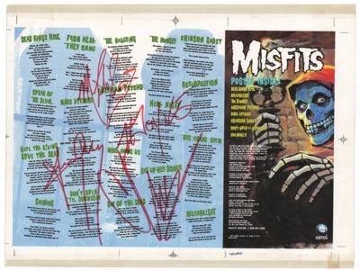 Lot #4533 Misfits Signed Longbox CD Master Artwork for 'American Psycho'