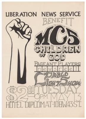 Lot #4301 MC5 1969 Liberation News Service Concert Poster