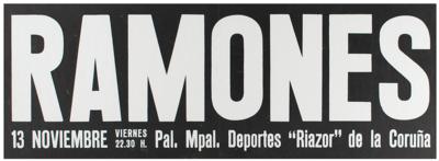 Lot #4507 Ramones 1981 Spain Concert Poster