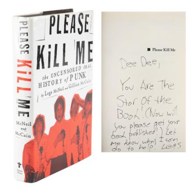 Lot #4519 Ramones: Legs McNeil Signed Book to Dee Dee Ramone - Image 1