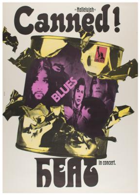 Lot #4287 Canned Heat 1969 German Tour Poster - Image 1