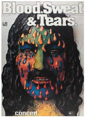 Lot #4366 Blood, Sweat & Tears 1973 Germany Concert Poster - Image 1