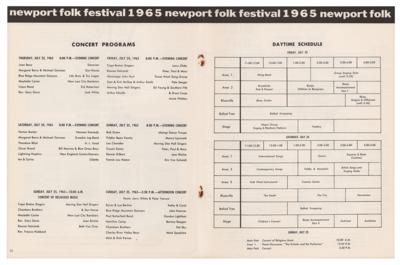 Lot #4071 Bob Dylan: Newport Folk Festival 1965 Program - Image 3