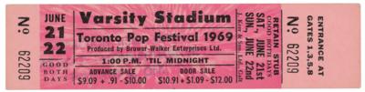 Lot #4321 Toronto Pop Festival 1969 Ticket - Image 1